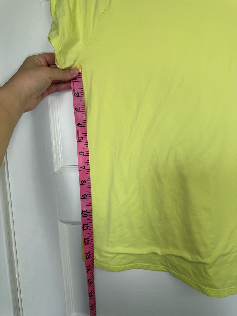 ALO Yoga Short Sleeve Crew Tee - Pale Yellow Sz XS - Picture 10 of 10